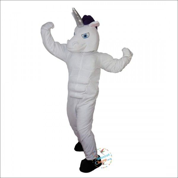 2024 Costumes de mascotte de dessin animé de licorne blanche de haute qualité Halloween Fantaisie Robe de soirée Personnage de dessin animé Carnaval Noël Pâques Publicité Fête d'anniversaire