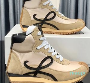 2024 Hoge Schoenen Spaanse Designer Sneakers Dames Heren Mode Toevallige Sneaker Comfortabele Antislipzool Top Leer