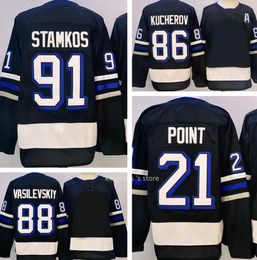 2024 Hockey jerseys Home Dhgate Kingcaps Dhgates 21 Point 86 Kucherov 88 Vasilevskiy 91 Stamkos Hockey Wear