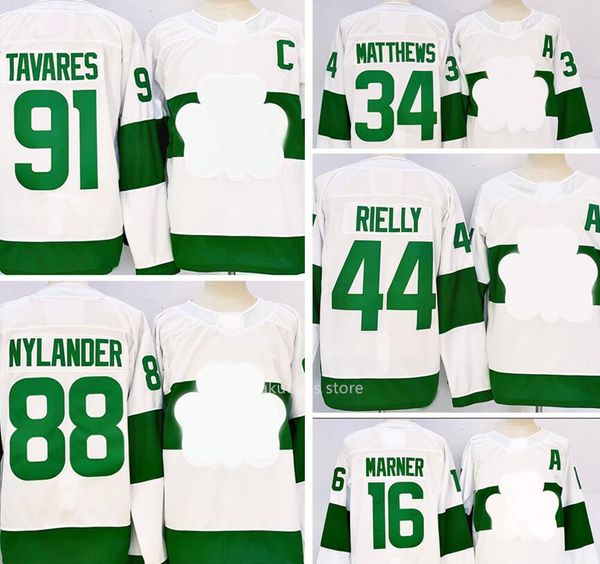 2024 Jerseys de hockey Home Dhgate Yakuda Dhgates 16 Marner 34 Matthews 44 RIELLY 88 MYLANDER 91 TAVARES Sports Al por mayor Dhgate Descuento