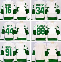 2024 Hockey jerseys Home Kingcaps Dhgates 16 Marner 34 Matthews 44 Rielly 88 Mylander 91 Tavares Sports Populaire Dhgate mode geaccepteerd