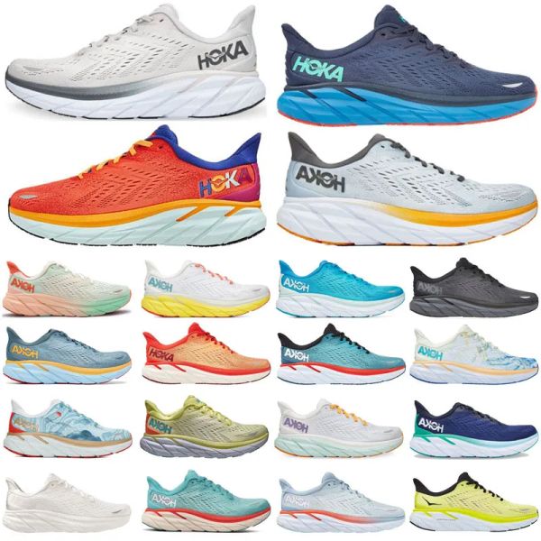 2024 Hoka One Bondi 8 Hoka Zapatillas para correr Botas locales Tienda en línea Zapatillas de deporte Aceptadas Estilo de vida Absorción de golpes Diseñador de carreteras Mujeres Hombres Zapatos Eur 36-45