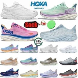 2024 HOKAH One Bondi 8 Running Hokahs schoenen met Box Womens Platform RunnnersSneakers Clifton 9 Blakc White Harbor 36-45