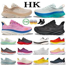 2024 Hokah One Bondi 8 Chaussures de course pour femmes baskets Hokkas Chaussures Clifton 9 hommes Noir Cloud blanc Harbour Mens Women Trainers Runnners 36-45