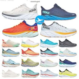 2024 Hokashoes One Bondi 8 Running Hokaa Shoes Plataforma para mujer Entrenadores Runnnerssneakers Clifton 9 Hombres Blakc White Harbor Mens 36-45