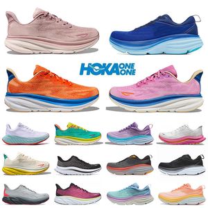 2024 Hokka One Bondi 8 Clifton Athletic Running Shoes Hokah On Cloud Runner Carbon X2 Triple Blanco Blanco Ligero Blue Hok Estilo de vida