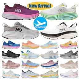2024 Hokka One Bondi 8 Chaussures de course Femme Femme Platform Sneakers Clifton 9 Men Blakc White Harbor Mens Women Trainers Runnners 36-45