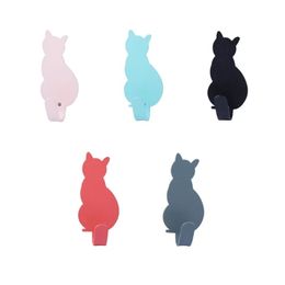 2024 Home Decorative Hooks Cat en forme de chat Crochets sans ongles Adhesive Claid Hangle Mur Mur Mur Hooks Decoration Crochet 2.Clé de serviette adhésive