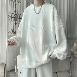 2024 Hoodies Jacquard Sweatshirt Mens White Pullover Streetwear Casual Fashion Clothes Mens surdimensionné coréen Harajuku T-shirt 240418