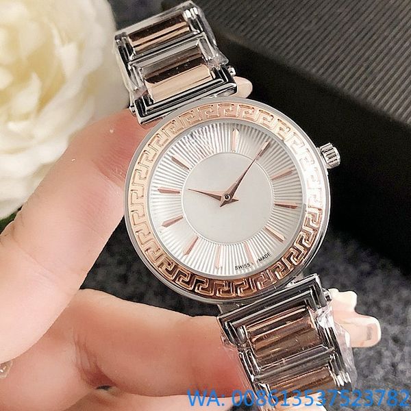 2024 Relojes de marca de lujo de moda caliente para niña Metal Mesh Strap Steel Band Quartz Wrist Watch Wholesale Lady Wrist Watch Dropshiping Envío