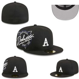 2024 Hot Fitted Hats Caps Tamanhos Fit Hat Baseball Futebol Snapbacks Chapéu Plano Ativo Ajustável Bordado Algodão Malha Caps Todo o Logotipo da Equipe Outdoor Sports Cap