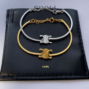 2024 Hot Luxury Celi Brand Simple Classic Designer armbanden voor vrouwen 18k gouden holle letters Charm hanger link ketting armband armband bangle sieraden cadeau