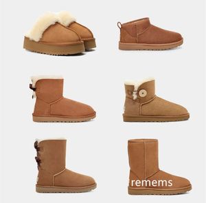 2024 Hot Man Femmes Tasman Slipper Boots Snow Boots SheepShin en peluche fourrure Keep Warm Boots With Card Dustbag Soft Conforty Casual Slippers Beautiful Cadeaux