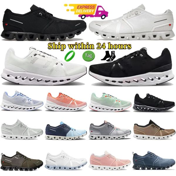 2024 Hombres calientes Mujeres Zapatos para correr Diseñador Zapatillas de deporte transpirables Triple Negro Blanco Rosa Azul Verde Hombre para mujer Corredor al aire libre Deportes Cloudsurfer OnClouds5s Entrenadores