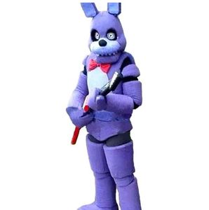 2024 hot nieuwe vijf Nachten op Freddy FNAF Speelgoed Creepy Purple Bunny mascotte Kostuum Pak Halloween Kerst Verjaardag Jurk