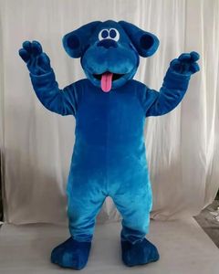 2024 hete nieuwe professionele blauwe hondenmascotte kostuum Halloween Christmas Fancy Feestjurk CiToon Character Pak Carnival Unisex volwassenen Outfit