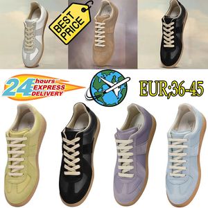 2024 Zapatos informales de venta caliente Maisons Leede Womans Hombres Blanco Blanco Blanco Amarillo Talillo Flat Flofer Fajas populares Popular Sports Sports Sports Chaussure Gai