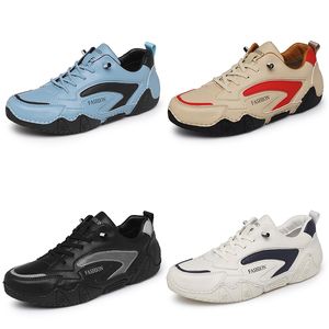 2024 hete verkoop casual schoenen PU mat leer heren zwart bruin wit blauw rood mode schoenen trainers sneakers ademend