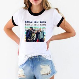 2024 Hot Sale Cool Backstreet Boys Graphic Print T-shirt Dames Hip Hop Music Lover T Shirt Girls White Short Sleeve T-Shirt Tops