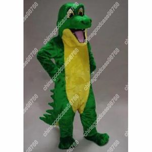 Costume de mascotte de crocodile vert, vêtements de performance de carnaval, robe publicitaire, offre spéciale, 2024