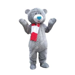 2024 Venta caliente traje de la mascota del oso gris anime carnaval ropa de actuación vestido de ropa publicitaria