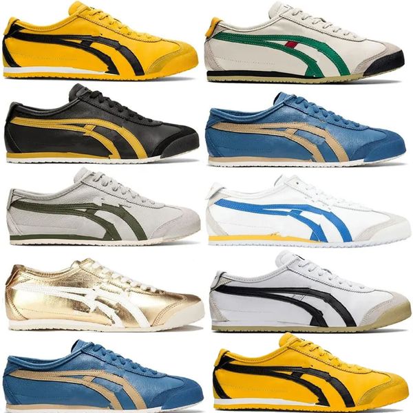 2024 Venta caliente Japa Tiger México 66S Catinas de estilo de vida Wome Me Desigers Cavas Zapatos Blanco Blanco Azul Rojo Beige Beige bajo Slip-on Loafer Birch/Verde D88