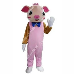Gran oferta 2024, disfraz de mascota de cerdo rojo de red, ropa de actuación de carnaval de anime, vestido de ropa publicitaria