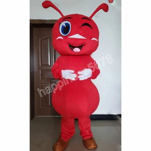 2024 Vente chaude Nouveaux Costumes de mascotte de fourmi Personnage de dessin animé Costume Carnaval Adultes Taille Halloween Fête de Noël Costumes de carnaval