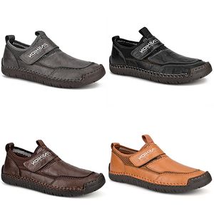 Gran oferta 2024, zapatos informales de talla grande, negro, blanco, marrón oscuro, gris, zapatos de negocios para hombre, zapatillas deportivas transpirables GAI