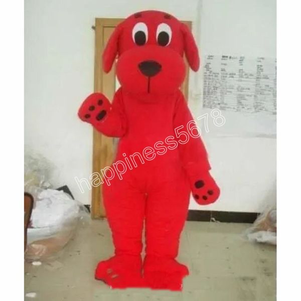 2024 Venta caliente Disfraces de mascota de perro rojo Traje de personaje de dibujos animados Traje Carnaval Adultos Tamaño Fiesta de Navidad de Halloween Trajes de vestido de carnaval