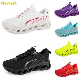 2024 Venta caliente Zapatos para correr Hombre Mujer Blancos Navys Crema Rosas Negro Púrpura Gris Entrenadores Zapatillas de deporte Color transpirable 32 GAI