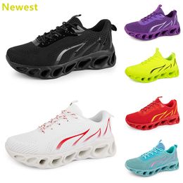2024 Venta caliente Zapatos para correr Hombre Mujer Blancos Navys Crema Rosas Negro Púrpura Gris Entrenadores Zapatillas de deporte Color transpirable 55 GAI