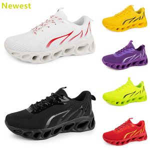 2024 Venta caliente Zapatos para correr Hombres Mujer Blancos Navys Crema Rosas Negro Púrpura Gris Entrenadores Zapatillas de deporte Color transpirable 85 GAI