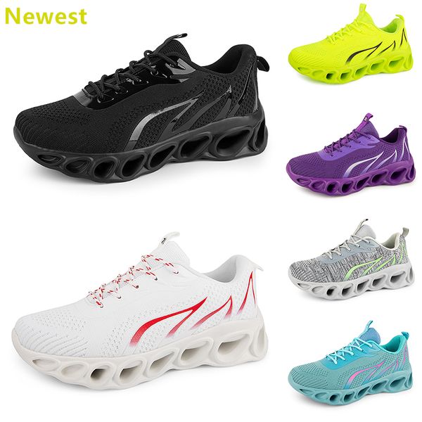 2024 Vente chaude Chaussures de course Hommes Femme Blancs Navys Crème Roses Noir Violet Gris Baskets Baskets Respirant Couleur 2GAI