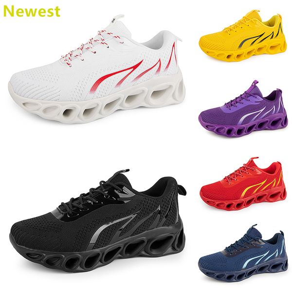 2024 Vente chaude Chaussures de course Hommes Femme Blancs Navys Crème Roses Noir Violet Gris Baskets Baskets Respirant Couleur 89GAI