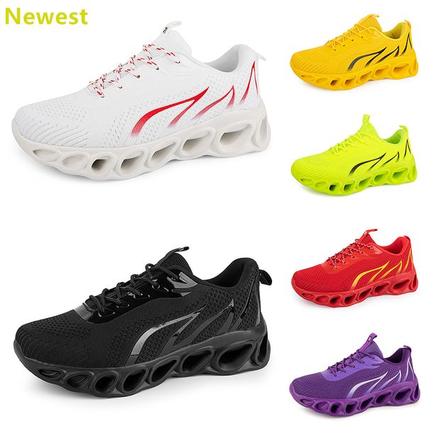 2024 Venta caliente Zapatos para correr Hombres Mujer Blancos Navys Crema Rosas Negro Púrpura Gris Entrenadores Zapatillas de deporte Color transpirable 87 GAI