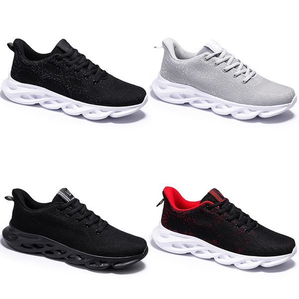 2024 Venta caliente Zapatos para correr Malla Desodorante Hombres Mujer Negro Rojo Blanco Gris Entrenadores Zapatillas de deporte de fondo suave