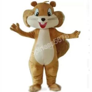 2024 Vente chaude Costumes de mascotte d'écureuil Personnage de dessin animé Costume Carnaval Adultes Taille Halloween Fête de Noël Costumes de carnaval