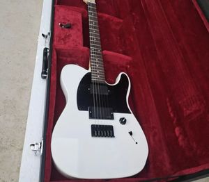 2024 Hot Koop TL Gitaar Platte witte AS jim Root Signature Gitaar Vergrendelingsknoppen Palissander Toets Hoge Kwaliteit Fabriek Direct elektrische gitaar