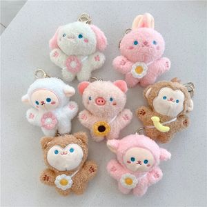 Poupée d'animaux de la forêt de dessin animé, petit pendentif en peluche, petit mouton, cochon, singe, cadeau de mariage, offre spéciale, vente en gros, 2024