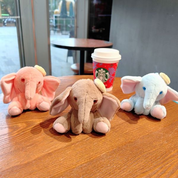 2024 Vente chaude en gros dessin animé Ins éléphant pendentif en peluche poupée mignon sac à dos pendentif porte-clés pendentif cartable décoration cadeaux pour enfants amis