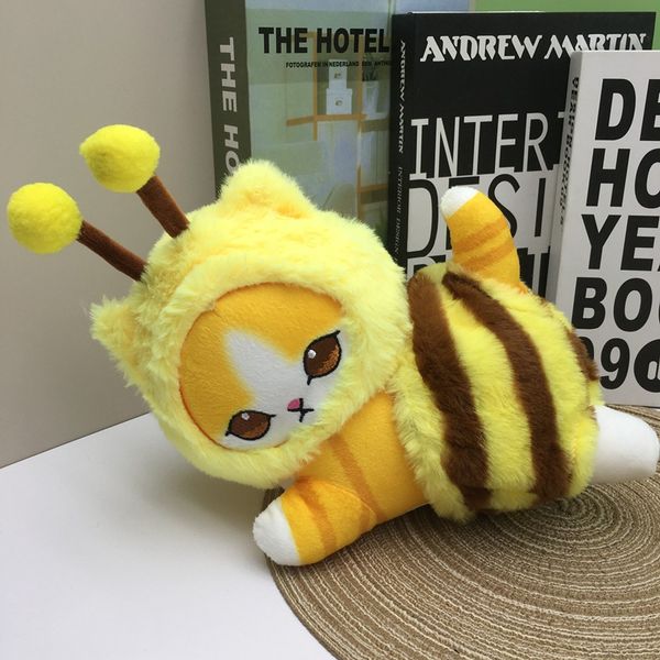 Jouets en peluche chat abeille mignon, jeux pour enfants, camarades de jeu, cadeaux de vacances, décoration de chambre, cadeaux de vacances, vente en gros, offre spéciale, 2024