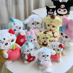 Gran oferta 2024, venta al por mayor, lindos juguetes de peluche de gato kuromi Shark, juegos para niños, compañeros de juego, regalos de vacaciones, decoración de habitación, regalos de vacaciones