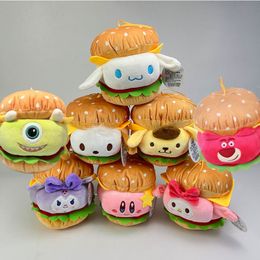 2024 Vente chaude en gros en gros mignon mignon hamburger toys toys pour enfants camarades de jeu cadeaux décor de vacances cadeaux de vacances