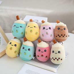 2024 Hot Koop Groothandel Melk Thee Pluche Pop Speelgoed Kawaii Fruit Melk Thee Kopje Kussen Zacht Gevulde Knuffels Speelgoed sleutelhanger Rugzak Hanger Speelgoed Cadeau