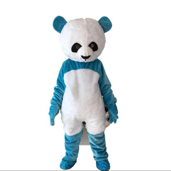 2024 Vente chaude Blue Panda Mascot Costume Costume Halloween Party Game Robe tenue Halloween Adult News