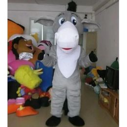 2024 Vente chaude Halloween Donkey Mascot Costume Adults Taille d'anniversaire Party Outdoor Tépail des costumes fantaisie Costumes de caractère