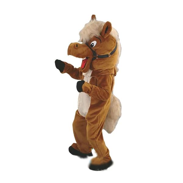 2024 Vente chaude Halloween Horse Mascot Costume Fancy Dishing Carnival Costume Costume personnalisé Costumes de caractère