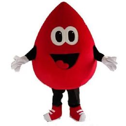2024 Ventes chaudes du sang Red Drop Mascot Costume Suit Halloween Party Game Dress tenue Performance Activity Sales Promotion