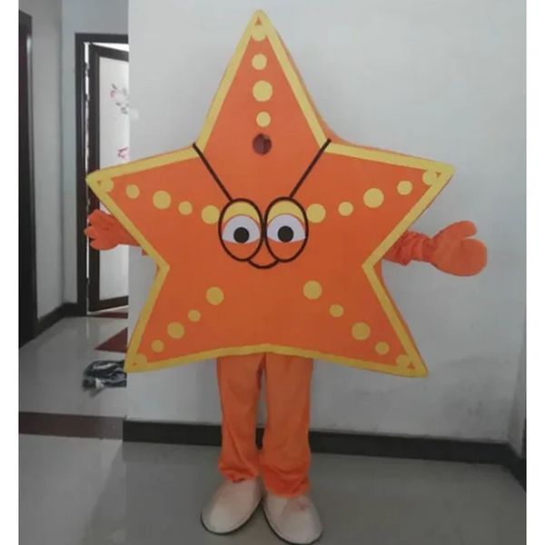 2024 Hot Sales Star Fish Mascot Mascot Costume Suit Halloween Party Game Dress tenue Performance Activity Promotion